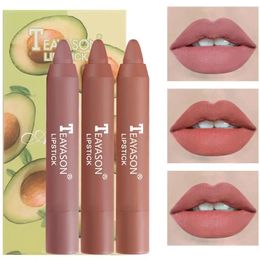 Lippenstift 3 Stuks Set Matte Fluwelen Pen Langdurige Naakt Lipgloss Potlood Delicate Gladde Waterdichte Tint 231207