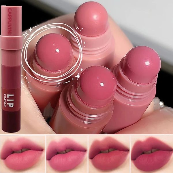 Rouge à lèvres 4 couleurs en 1, stylo mat, rose chair, brillant à lèvres, imperméable, longue durée, crayon de beauté, maquillage, cosmétiques, 231113