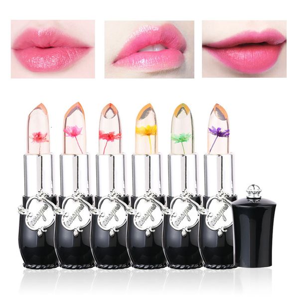 Lápiz labial 6 Pack Set Hidratante Cambio de color Bálsamo labial Flor seca Jalea Maquillaje al por mayor 230712