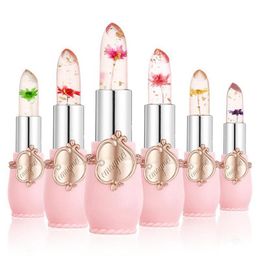Lipstick 6pcs Lipsticks Lip Balm transparant langdurige hydraterende bloemstick Moisturizer Glosses Make -up fluweel schoonheid 230816