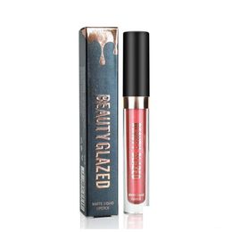 Lippenstift schoonheid geglazuurde matte vloeibare lipglossbuizen 10 kleuren pigment longlasting gemakkelijk te dragen make -up lipgloss base druppel levering hij dhe6g