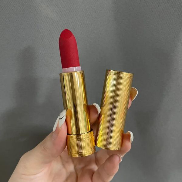 Lápiz labial Marca Metal Goldie Red Mat Color de labios Lápiz labial 3,5 g 4 colores 25 208 308 505 Maquillaje de labios duradero Mujer Mujer Chica Belleza Cosmet