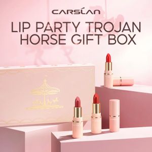 Lipstick Carslan Mini 6pcs Pink Joyous Mist Lipsticks Set Hydrating Mat Lip Tint Cup non cachée
