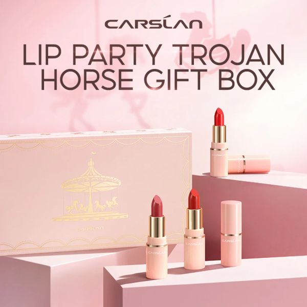 Lipstick Carslan Mini 6pcs Pink Joyous Mist Lipsticks Set Hydrating Mat Lip Tint Cup non cachée