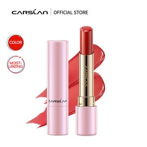 Lipstick Carslan Silky Satin Lipstick Lip Tint met vitamine E Essentiële olie Mydraterende lange spiegel fluweel fluweel lippenstiften Make -up 230823