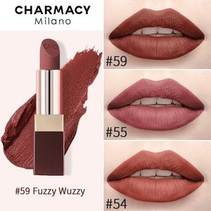 Lipstick Charmacy Matte duurzaam gemakkelijk te dragen natuurlijke rode fluwelen lipstick kleuring make -up vrouwen schoonheid cosmetica 230816