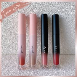 Lippenstift Aangepaste pigment vloeibare matte lippenstift slijtvaste 27 tone gradiënt roze/zwart/witte tube 3ml waterdichte pure effen 230718