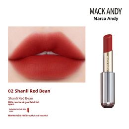 Lipstick -ontwerper Mack Andy Love Cloud Velvet Lipstick Soft Mist Mist waterdicht en niet vervagen Gemakkelijk Student goedkope gewone witte lippenstift 256