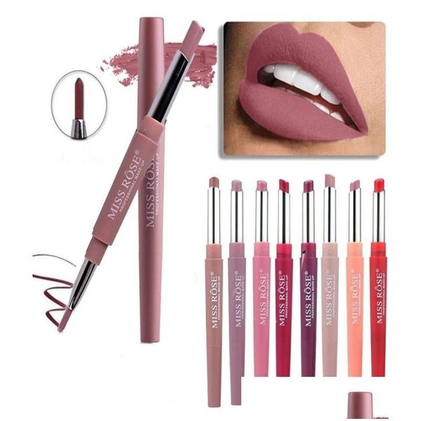 Rouge à lèvres Double end Makeup à lèvres crayon étanche étanche longue durée durable y red stick beauté mat à liner à lèvres 9203954 Drop livraison he otnmx