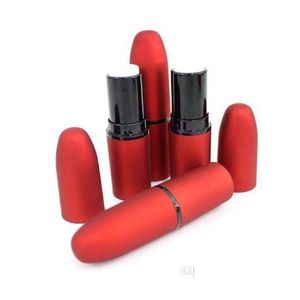 Lápiz labial Vacío 12.1 Mm Contenedor de bálsamo labial Moda Tubo fresco Esmerilado Color rojo Diy Cosmético Nueva entrega de gota Salud Belleza Maquillaje Labios Dh7Q0