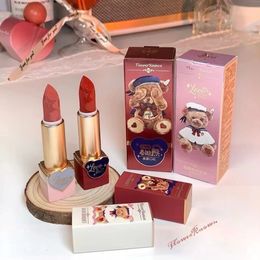 Lipstick Flower Knows Love Bear Matte langdurige waterdichte lippenstift Dames schoonheid cosmetische lipmake-up 230919