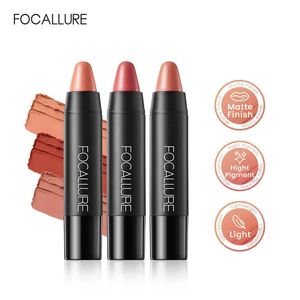 Lipstick FOCALLURE 31 Colors Waterproof Matte Lipstick Shimmer Metal Moisturizing Long-lasting Lipbalm Lips Makeup Cosmetics for Women 231208