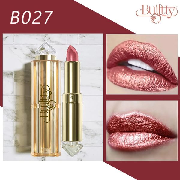 Lápiz labial dorado moda impermeable mate larga duración sexy lápiz labial maquillaje coreano 231207