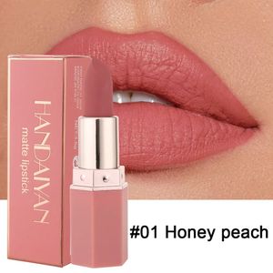 Lápiz labial HANDAIYAN 6 colores Mate Belleza Brillo de labios LippenstiftBálsamo teñido 24 horas Maquillaje resistente al agua 231027