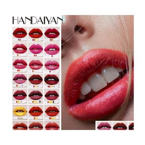 Lippenstift handaiyan diy kit 5 vloeibare lippenstiften kleuren set moisturizer longlasting gemakkelijk te dragen zachte mist lipgloss drop levering gezondheid dhxhy