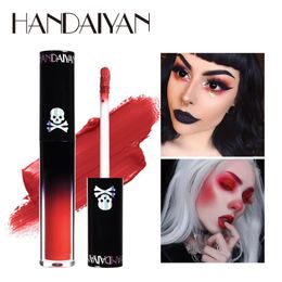 Rouge à lèvres Handaiyans Style gothique mat tache à lèvres européen et américain brillant foncé Halloween 231101