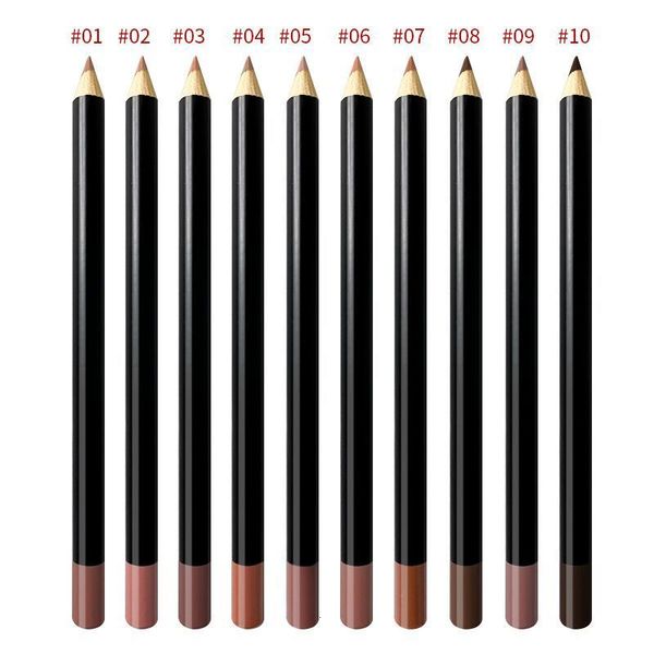 Lápiz labial Maquillaje de alta pigmentación Lápiz labial Lápiz de larga duración Impermeable Mate Suave Desnudo 20 colores Delineador de labios Pluma Cusmetics Etiqueta personalizada 230925