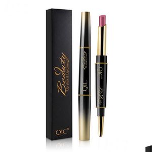 Rouge à lèvres Lip Fill Lipliner Double usage Lèvres Bâtons Couleur Rotation Imperméable Facile à porter Coloris Beauty Make Up Lipper Drop Delive Dh30R