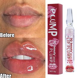 Lippenstift Lip Mollig Serum Verhoogt de elasticiteit Instant Volumiserende etherische olie Vermindert fijne lijntjes Reparatie Voedt Sexy schoonheidsverzorging 230907
