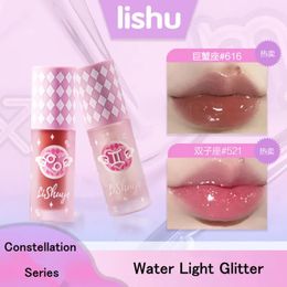 Lipstick Lishu Lipgloss Spiegel Waterlight Lipstick Hydraterende Glitter Lippenbalsem Kristal Effen Lip Glazuur 231020