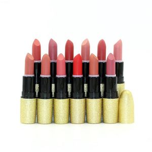 Rouge À Lèvres Mat Batom Lipgloss Base Facile À Porter Tubes D'or Naturel Gros Maquillage Rouge À Lèvres De Couleur Drop Delivery Santé Beauté Lip Dh2Fd