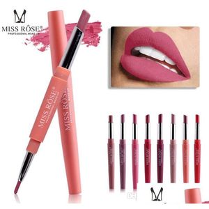 Lipstick Miss Rose Set y Beauty Langdurige waterdichte pigment Matte potloden Moisturizer Lippen Make -upkit Drop Delivery Health Dhkit Dhkit