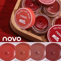 Lápiz labial Novo Mousse Matte Lip Mud Velvet Lipstick Lip Gloss Moisturizing Liplasting Lip Balm Glaze Improte Water Makeup Cosmetic