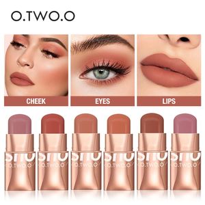 Lipstick OTWOO Matte Long Lasting Permanent 3 In 1 Waterproof Lip Tint Sexy Red Pink Stick Makeup Blush Eyeshadow 231027