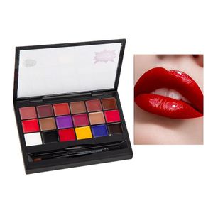 Lipstick Palet Set 18 kleuren Hoge kleur rendering make -up palet plaplist cadeau voor vriendin en moeder