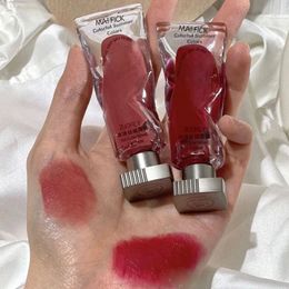 Rouge à lèvres Transparent Pigment Lip Mud Velvet Glaze Matte Antistick Cup Gloss Caramel Rouge Brun Durable Teinte Cosmétiques 230725