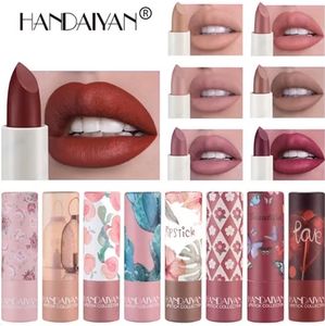 Lipstick Velvet mat nieuw naakt Moisturizing tint lippenbalsem crème pigment 8-kleuren luxe lip make-up waterdichte cosmetische maquillaje