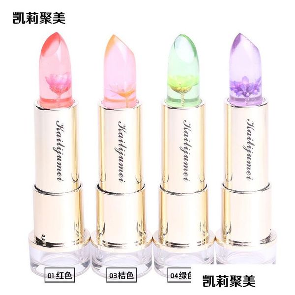 Rouge à lèvres en gros - Kalijumei Secret Jelly Maquillage Beauté Fleur Lipblam Ne se Décolore Pas Maquillage Brillant À Lèvres Double Soins Naturels Protection Dh7Bn