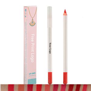 Rouge à lèvres en gros Crayon à lèvres Crayon Private Label Vegan Red Matte Waterproof Lipliner Cruelty Free Creamy Cosmetics Products 230808