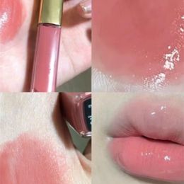 Rouge à lèvres en gros maquillage huile pour les lèvres vernis à lèvres rouge à lèvres non décoloré maquillage brillant lait thé pâte de haricot Transparent lèvres LastingGIF 231121