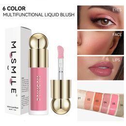 Vloeibare blusher multipurpose voedende wang blush ogen lippen gezicht make -up stick 3in1 getinte toverstok cosmetics 240510