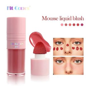 Liquide joue Blush visage nourrissant Gel crème imperméable polyvalent yeux lèvres maquillage bâton cosmétiques avec éponge 240327