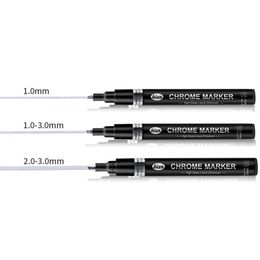 Liquid Chrome Marker Pen Per stylos de peinture liquide permanentes pour projets d'art bricolage Miroir Chrome Marker Golden Silver Bronze Couleurs