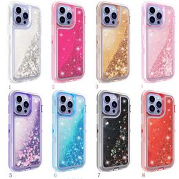 Étuis de protection antichoc à paillettes liquides Quicksand pour iPhone 15 14 13 Mini 12 pro max 11 XR XS 6 78 plus Samsung S21 S22 Plus S23 S23 Ultra Note 20 Housses d'armure robustes