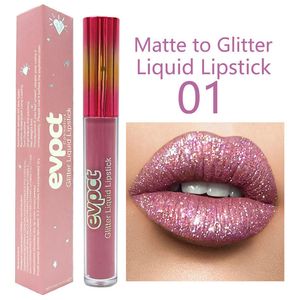 Vloeibare lip Matte Lip Glaze Langdurige lippenstift Vloeibare lippenstift Niet-plakkerige Evpct Metallic glitterlippenstift