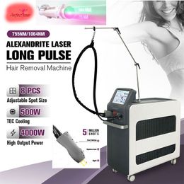 Réfrigération à l'azote liquide 1064nm Alexandrite Laser cheveux enlever la machine 755nm fibre laser équipement d'épilation dispositif de rajeunissement de la peau