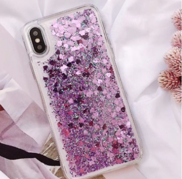 Étuis iphone à sable mouvant liquide paillettes Bling Defender housse pour iPhone 14 13 12 11X8 7 6S Plus Samsung Note 9 J3 J7