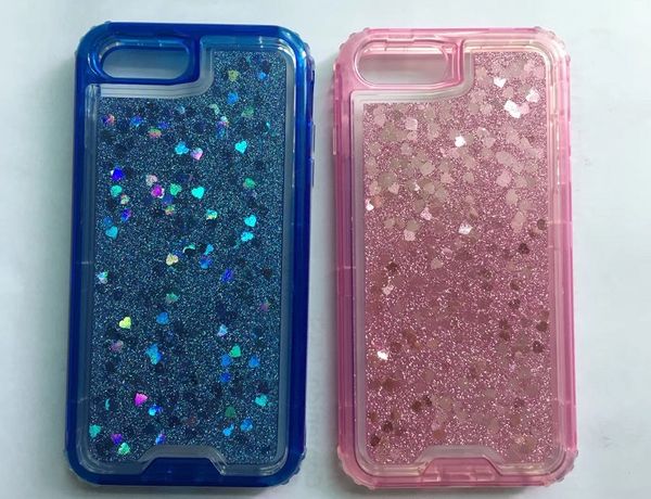 HIGH Liquid Quicksand Case star bling Glitter Bling Crystal Robot Defender Cases Couverture Pour iPhone 11promax X 8 7 6S Plus