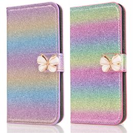 Glitter Bling Lederen Gevallen Creditcardhouder Stand Case Cover voor iPhone X XS MAX XR 8 7 6 6 S Plus 5 SumSung Note8 S8 Plus S7 S6