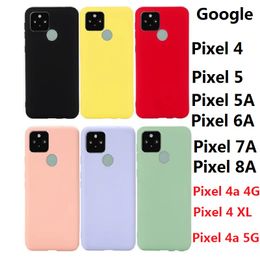 Vloeibare siliconen voor Google Pixel 4 XL Pixel5 6 7 8 9 Pro 4A 5A 6A 7A 8a Case Soft Back Protective Cover