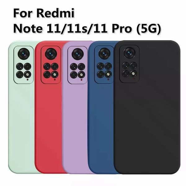 Coque de téléphone en silicone liquide pour Xiaomi Redmi Note 11 Pro 5G 11s housse de téléphone pour Xiaomi Red mi Note11 12 pro coque arrière de protection