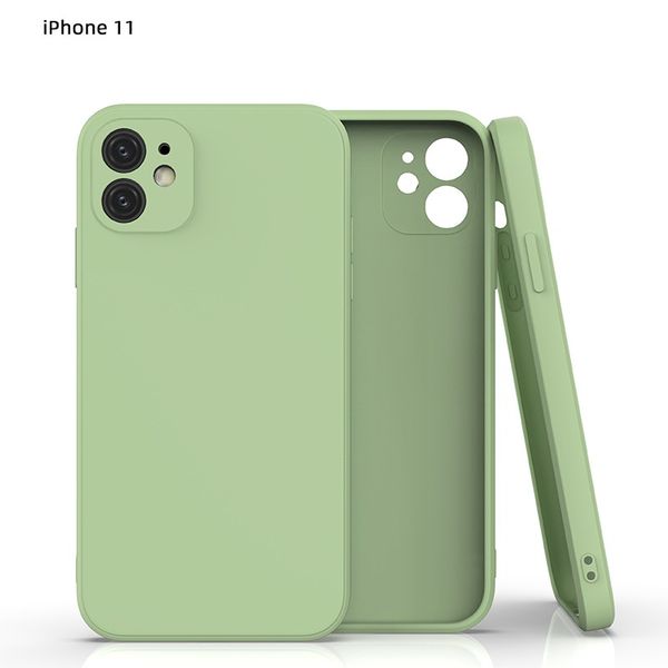 Silicona líquida para Iphone 11 Pro Max Matte Contraportada Fundas de moda suaves con paquete OPP