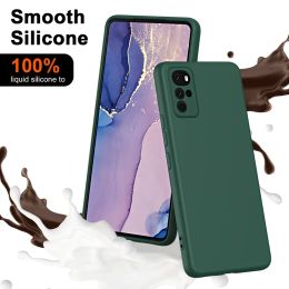 Étui de téléphone en silicone liquide pour Motorola Moto G22 G20 G30 G10 G31 G41 G42 G52 G82 G71S G60 E32 COINS LUXEUR PEAU COURT REVOIR BACK