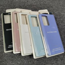 Liquid Silicone Phone Case voor Samsung Galaxy S22 S20 FE S21 Ultra S10 Plus Opmerking 20 Soft Rubber Case Cover