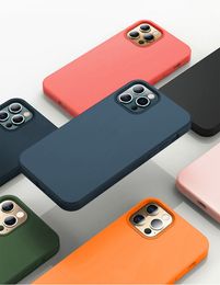 Funda protectora de silicona líquida para iPhone 13 Pro Max Mini, accesorios magnéticos MagSafe 13 Promax