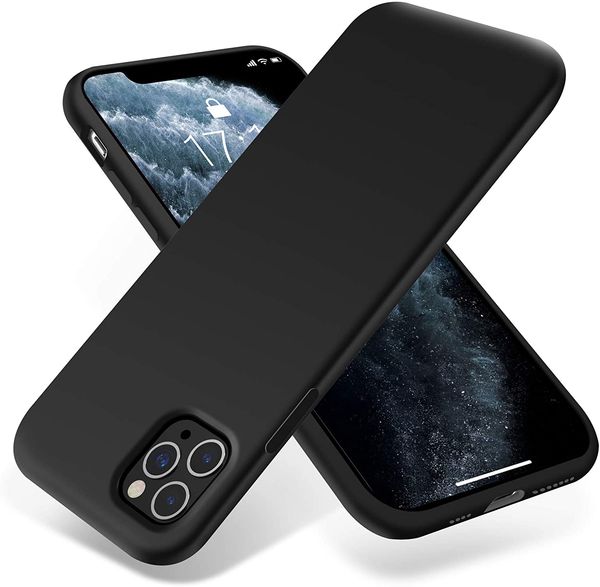 Funda blanda de silicona líquida, funda de goma de Gel a prueba de golpes, protección de cuerpo completo para iPhone X XS MAX XR 11 Pro max 6 6S 7 8 Plus SE 2020